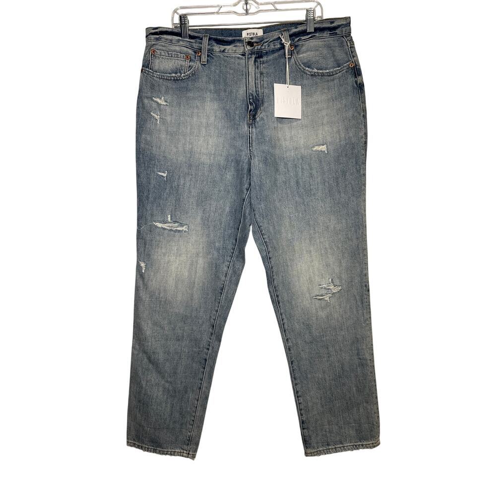 pistola Faded Light Blue Distressed Skinny Jeans